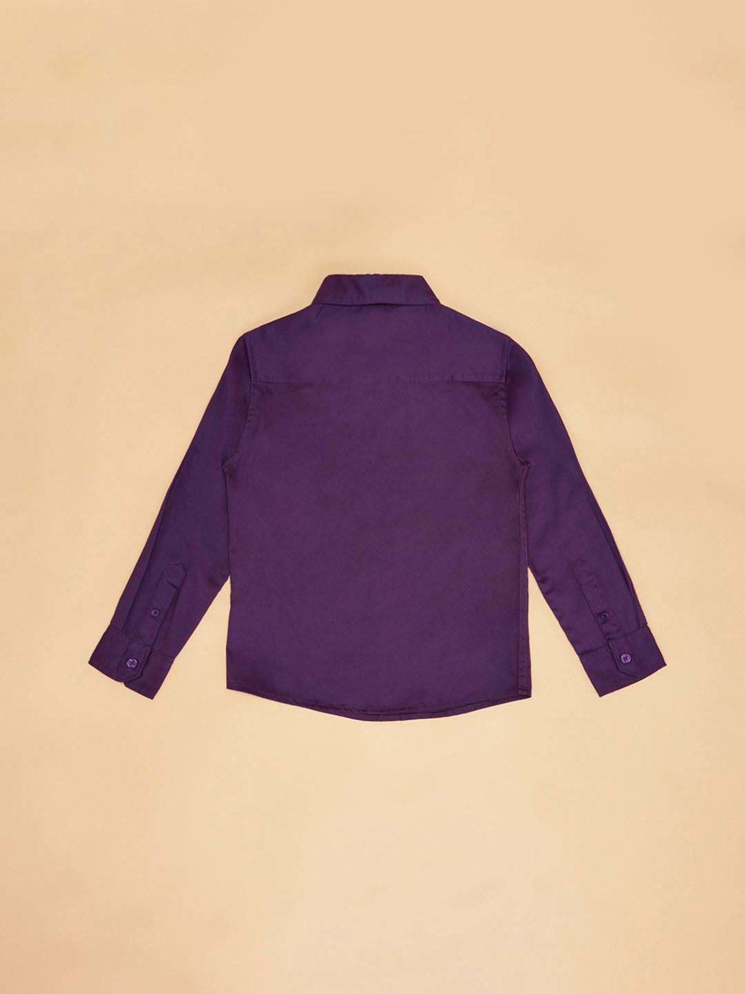 YU by Pantaloons Kids Purple Cotton Regular Fit Full Sleeves Shirt