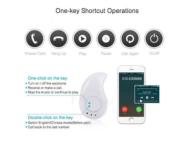 AutofeelSunriseoffice Mini Bluetooth Earphone In Ear Sports With Mic Earbuds Handsfree Headset Wireless Earphones Earpiece For Phone iPhone Xiaomi Samsung Oppo