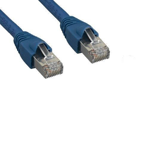 Kentek 100 Feet FT CAT6A STP Patch Cable 24 AWG 600 MHz 10G 10Gbps Category 6a Shielded Twisted Pair Snagless Molded Boot Ethernet RJ45 Network Internet Cord Blue