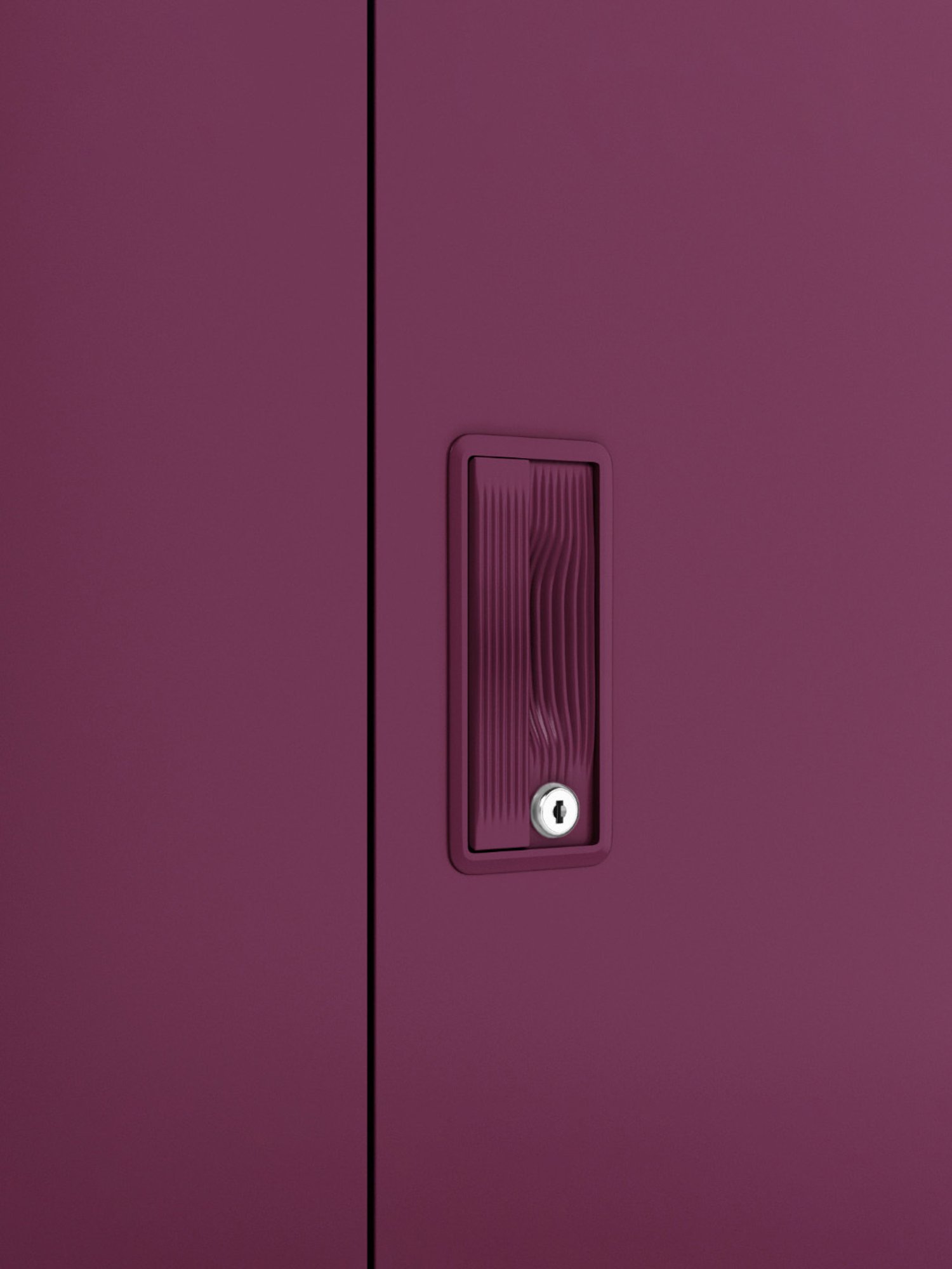 Godrej Interio Slimline 3-Door Steel Almirah, Purple (1-Year Warranty, 1 Locker, 2 Drawers,OHU)