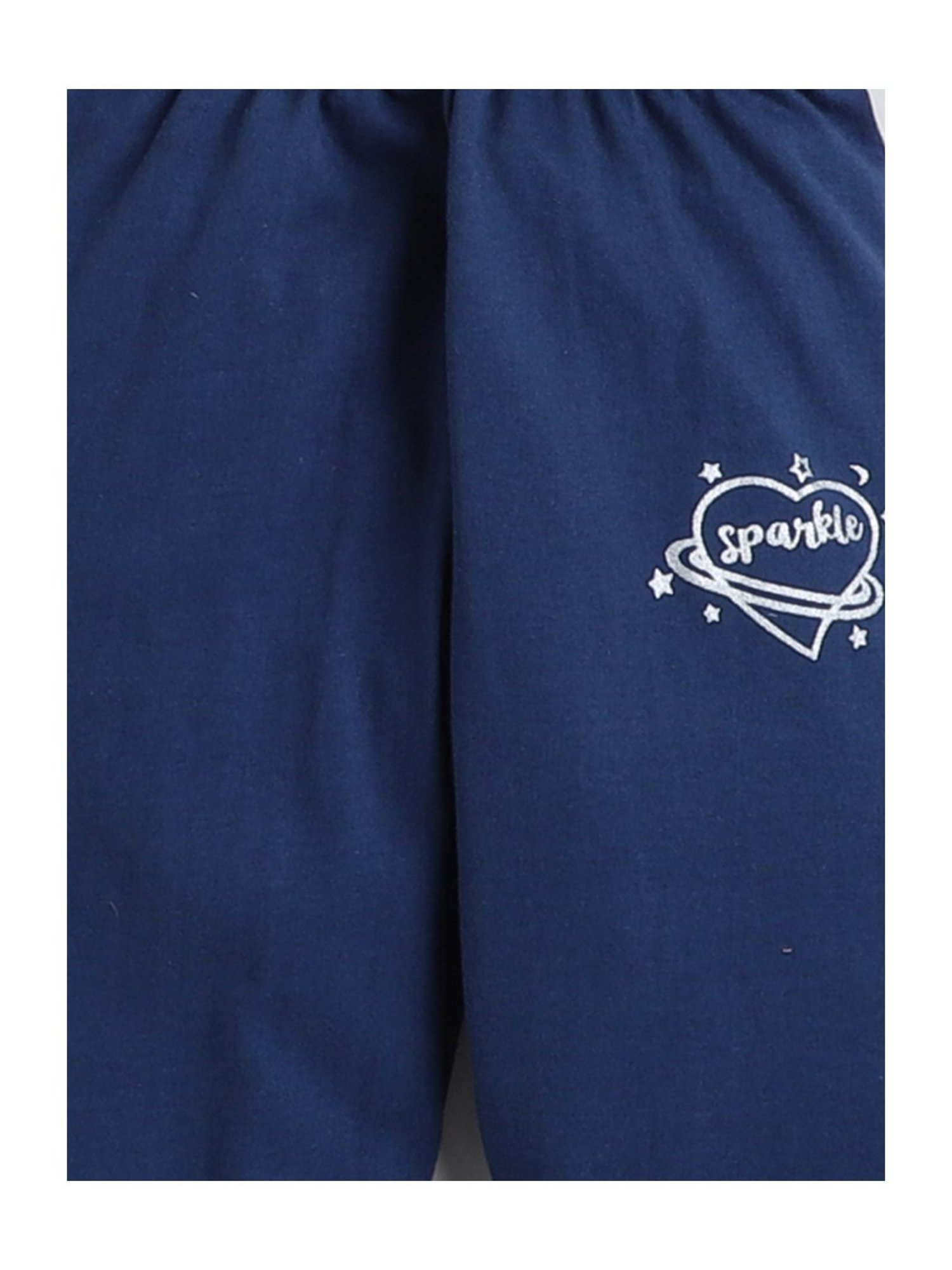 Bumzee Girls Navy & Pink Printed Pyjamas (Pack Of 2)