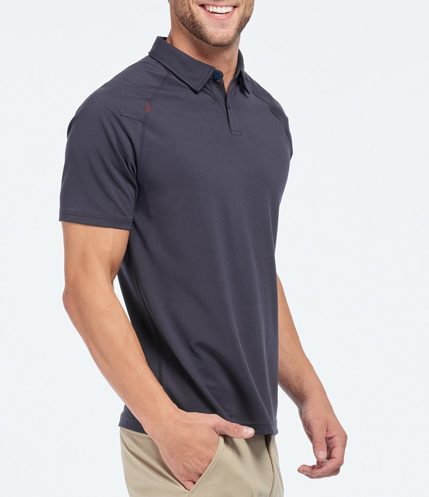 RHONE Delta Pique Short-Sleeve UV Protection Polo Shirt