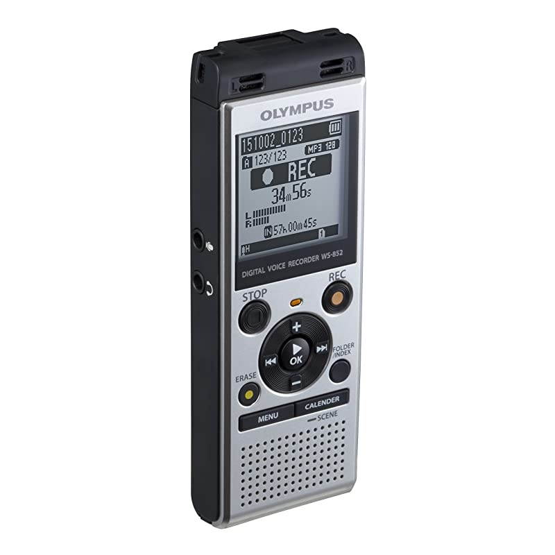 Digital Solutions Voice Recorder WS-852 with 4GB, Automatic Mic Adjustment, Simple Mode, SILVER (V415121SU000)