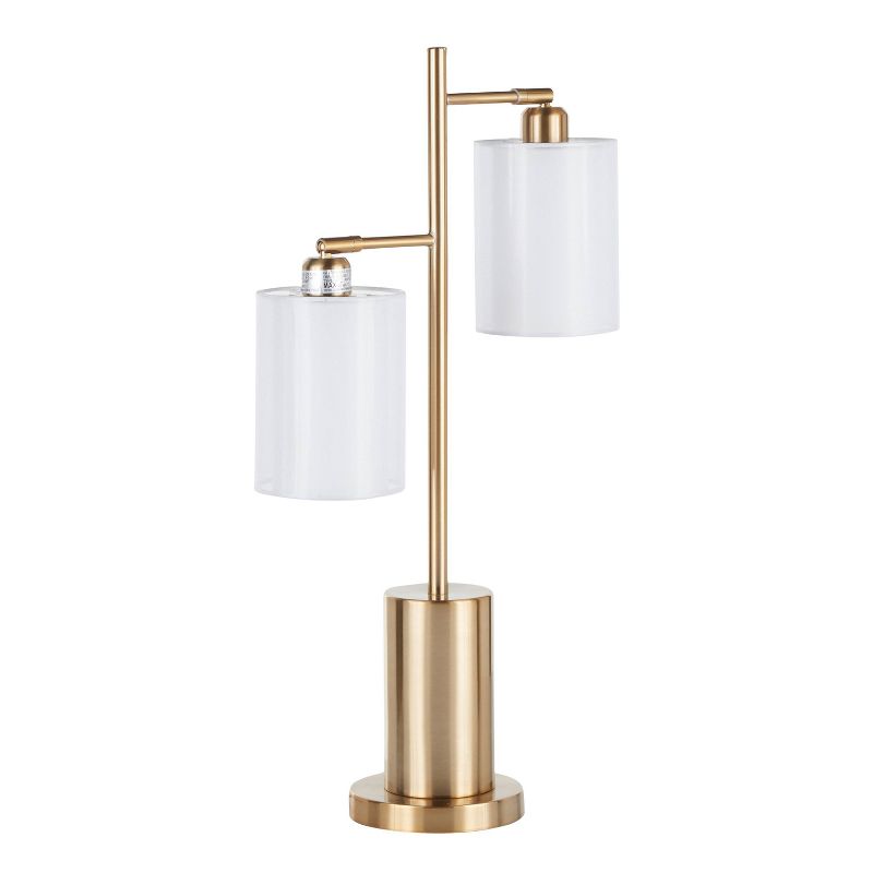 Brushed Stainless Steel Cannes Floor Lamp Silver (Includes LED Light Bulb) - LumiSource