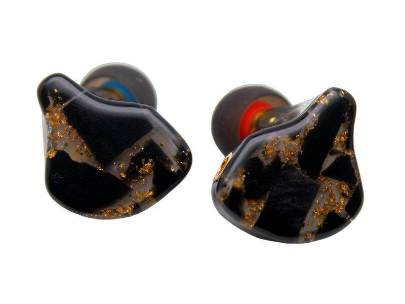 ApeSonic Rain-JET (In Ear Earbuds): Hybrid Balanced Armature & Dynamic Drivers, High Resolution, Synthetic Resin Shell, MMCX Connect - Cable Changeable, Hi-Fi & Premium Sound, Black Marble Color