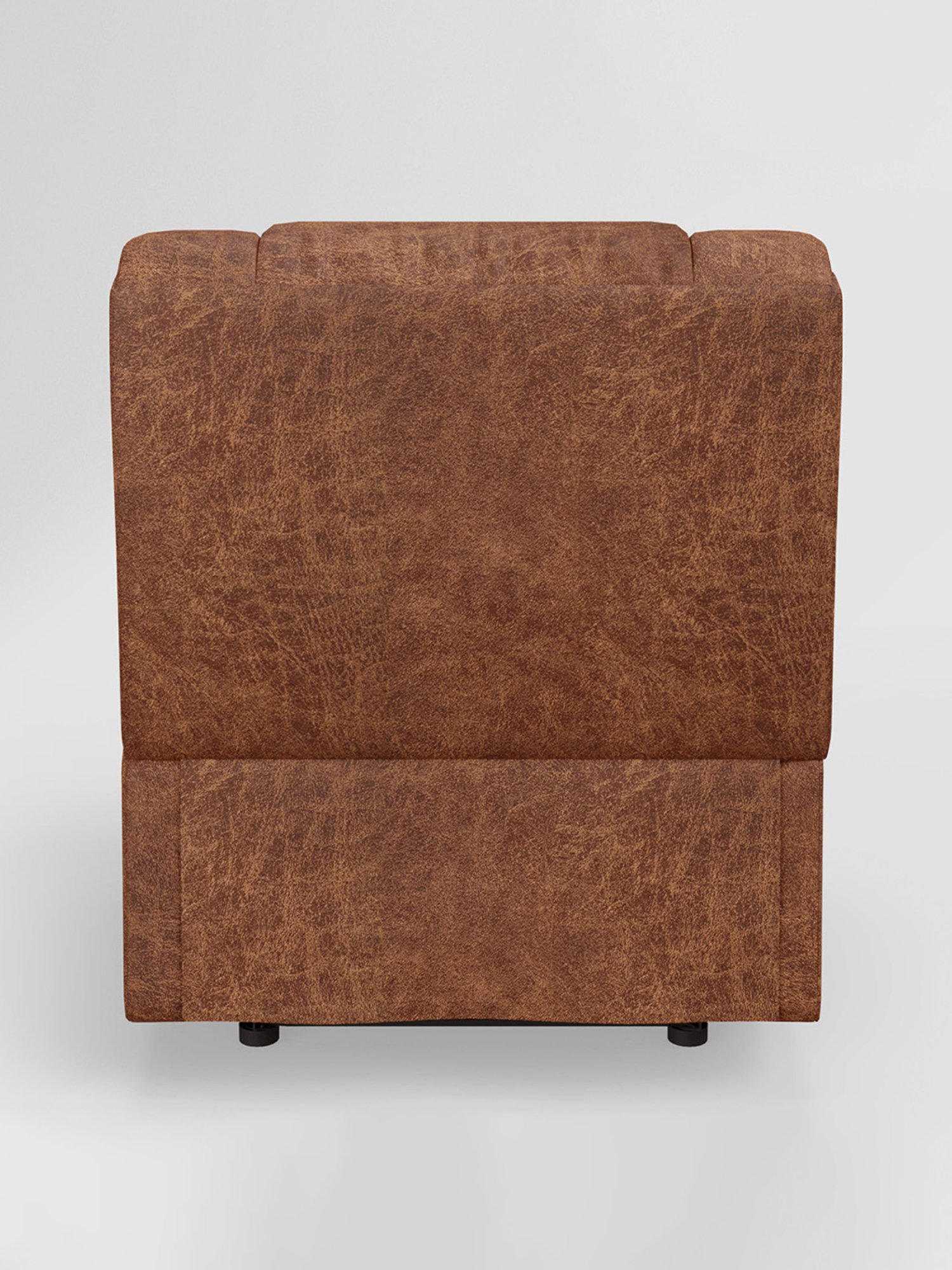 Godrej Interio Rhine V3 Caramel Brown Pinewood 1 Seater Recliner Sofa