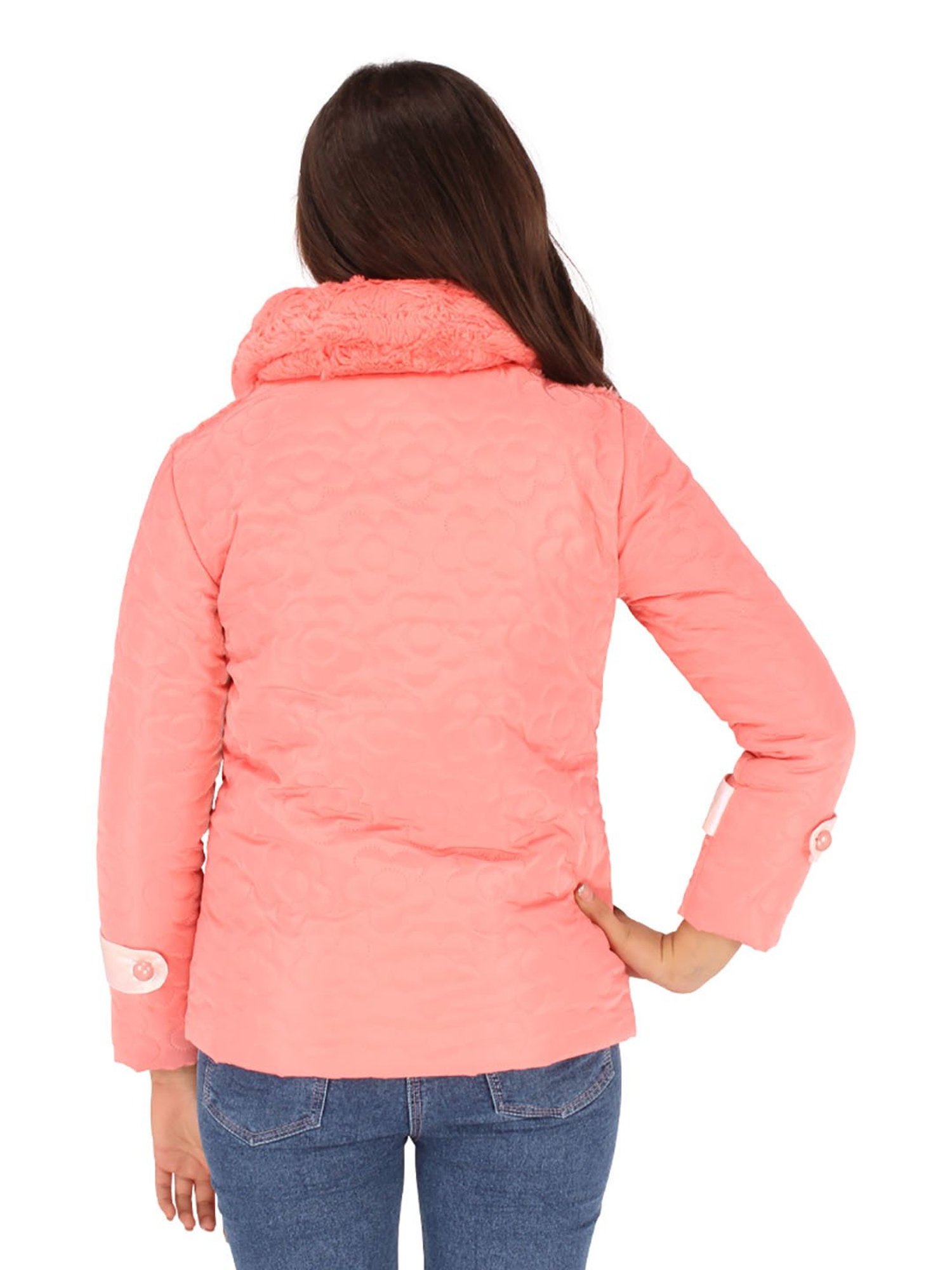 Elle Kids Black Self Pattern Jacket