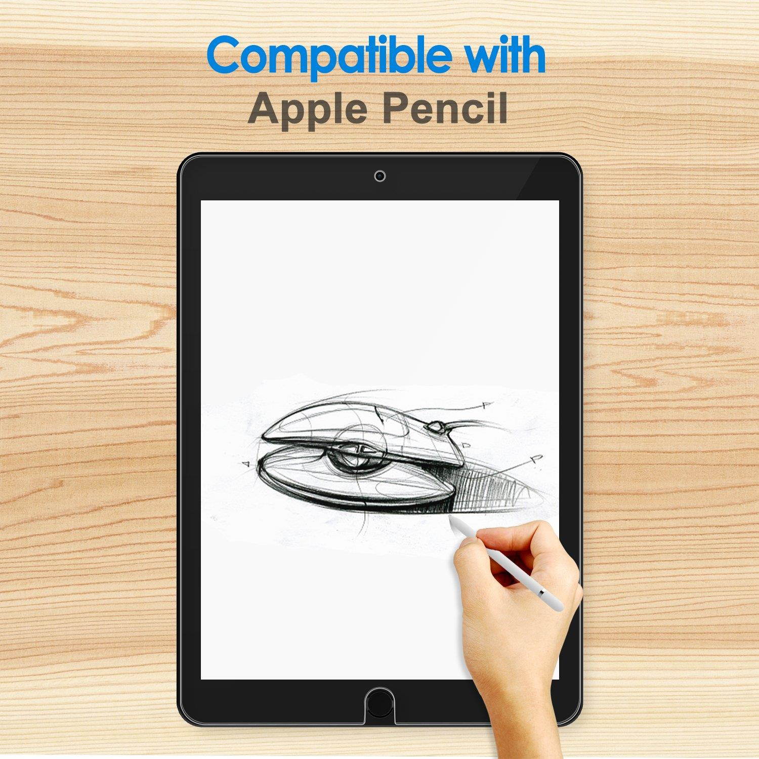 JETech Screen Protector for iPad Air 3 (10.5 Inch 2019 Model) and iPad Pro 10.5 (2017), Tempered Glass Film