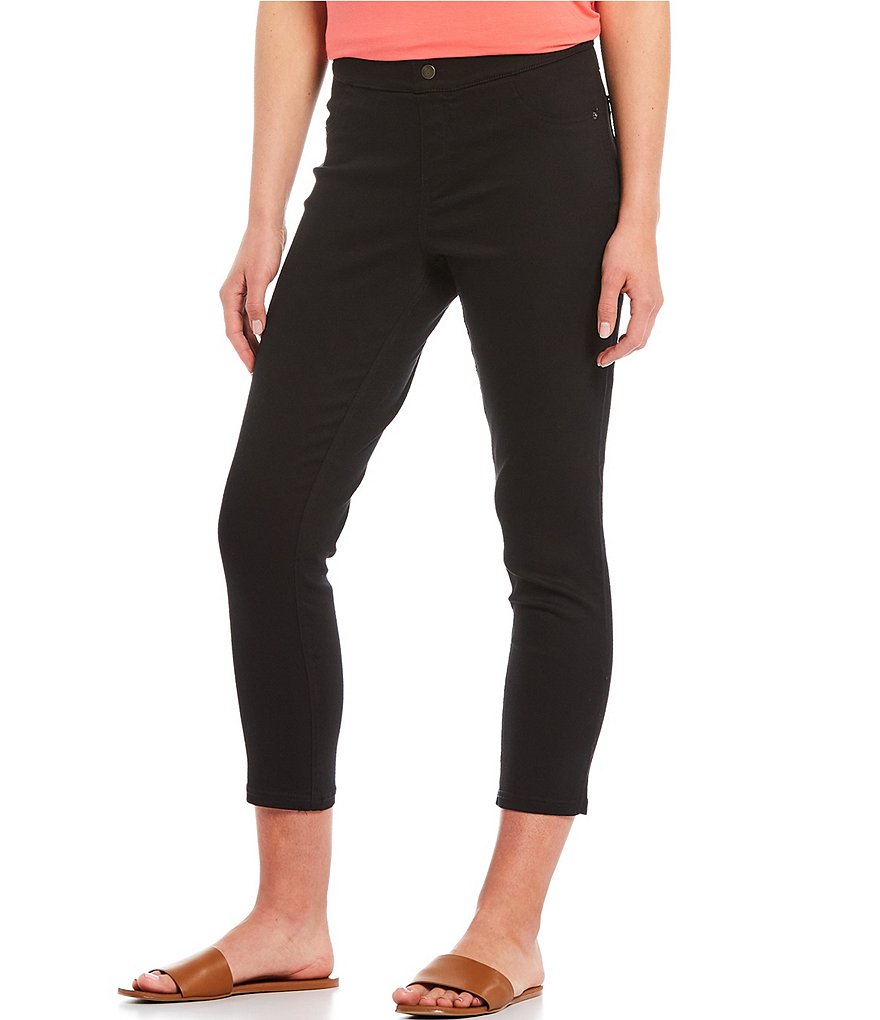 HUE Side Vent Mid Rise Capri Leggings