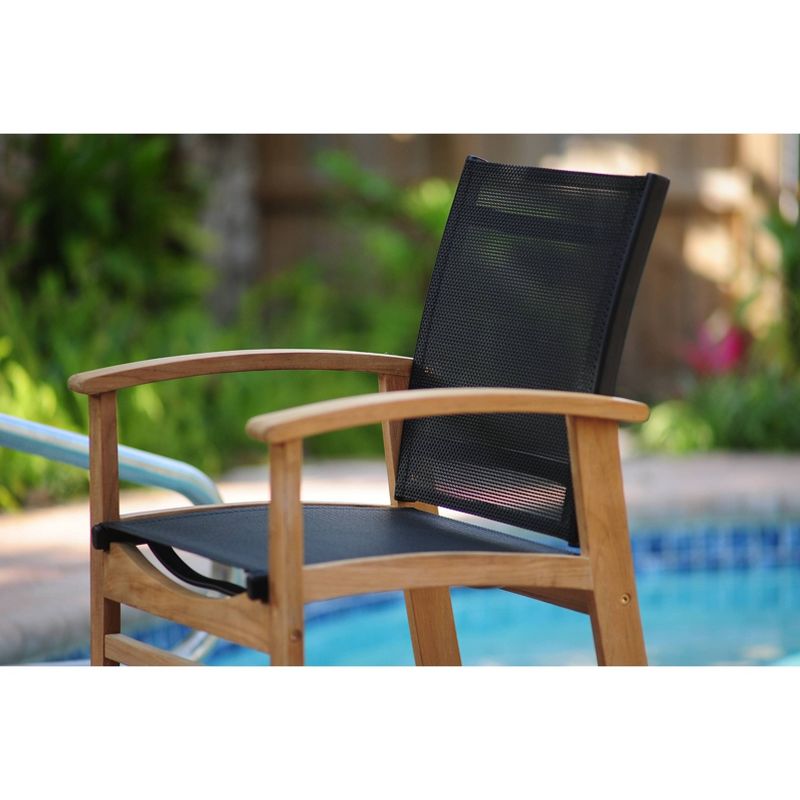 Orford 9pc Wicker Patio Dining Set with Rectangular Table - Black - Amazonia