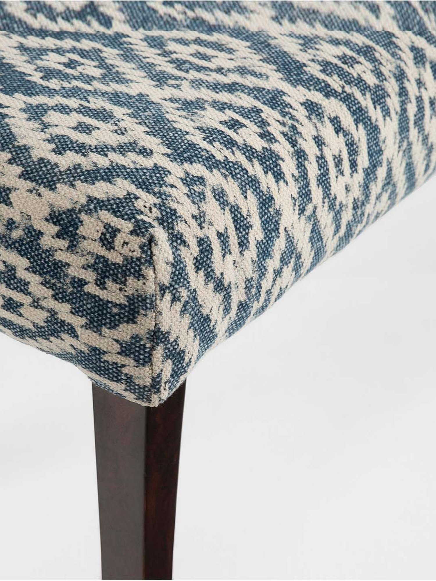 Fabindia Home Home Grey & Brown Sheesham Wood Bench with Durrie