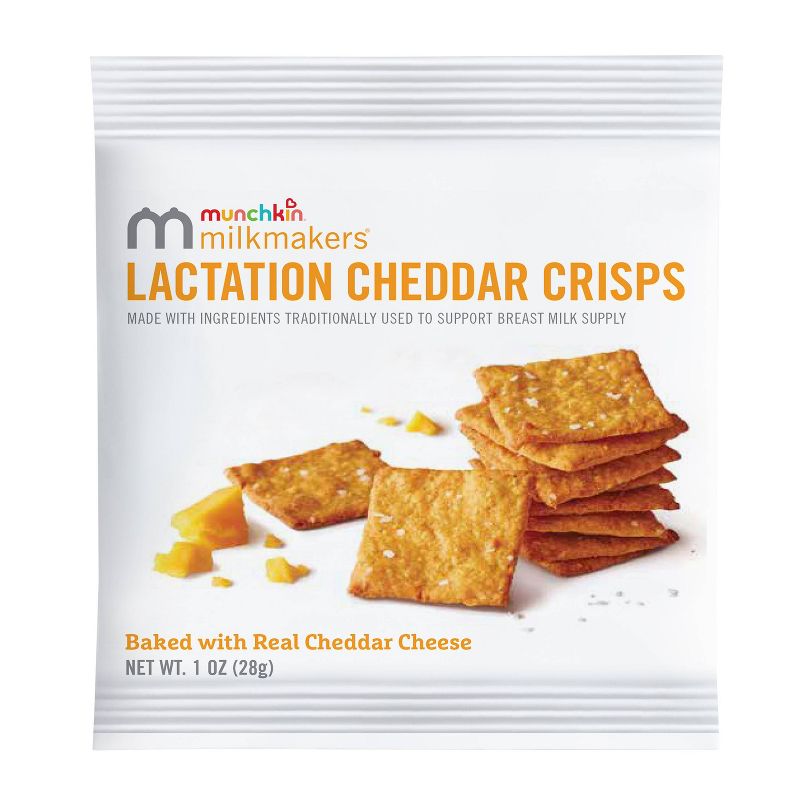 Munchkin Milkmakers Lactation 6pk Cheddar Crisps for Breastfeeding Moms