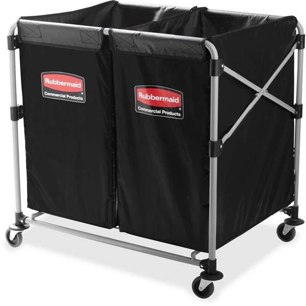 Rubbermaid Commercial Collapsible X-Cart Steel 2 to 4 Bushel Cart 24 1/10w x 35