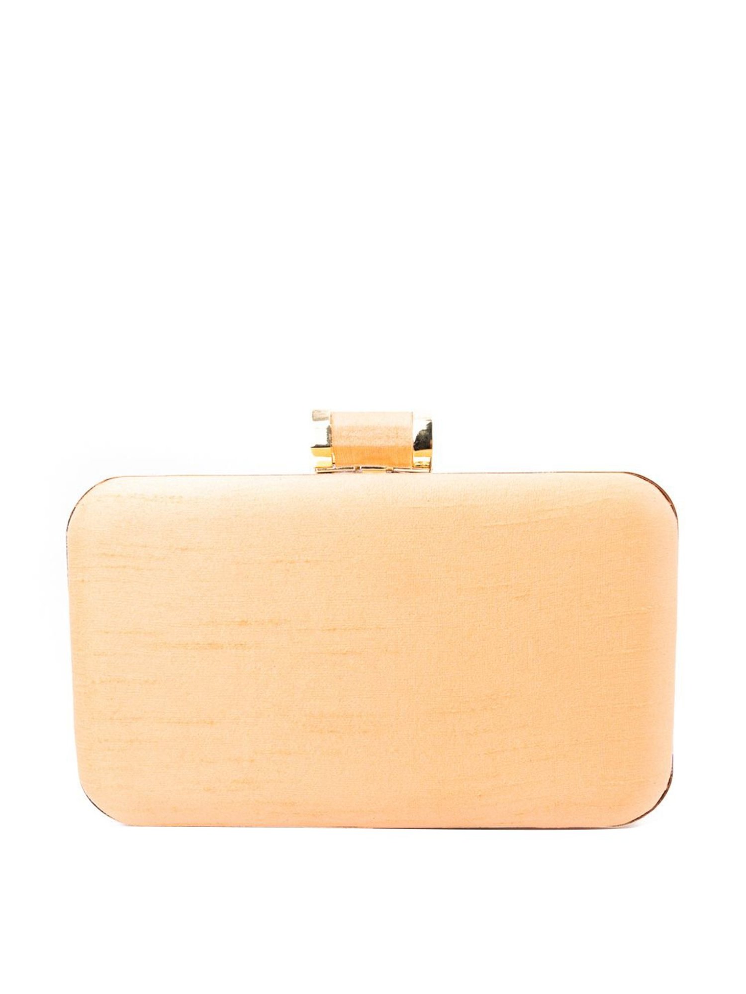 NR by Nidhi Rathi Beige Fabric Clutch