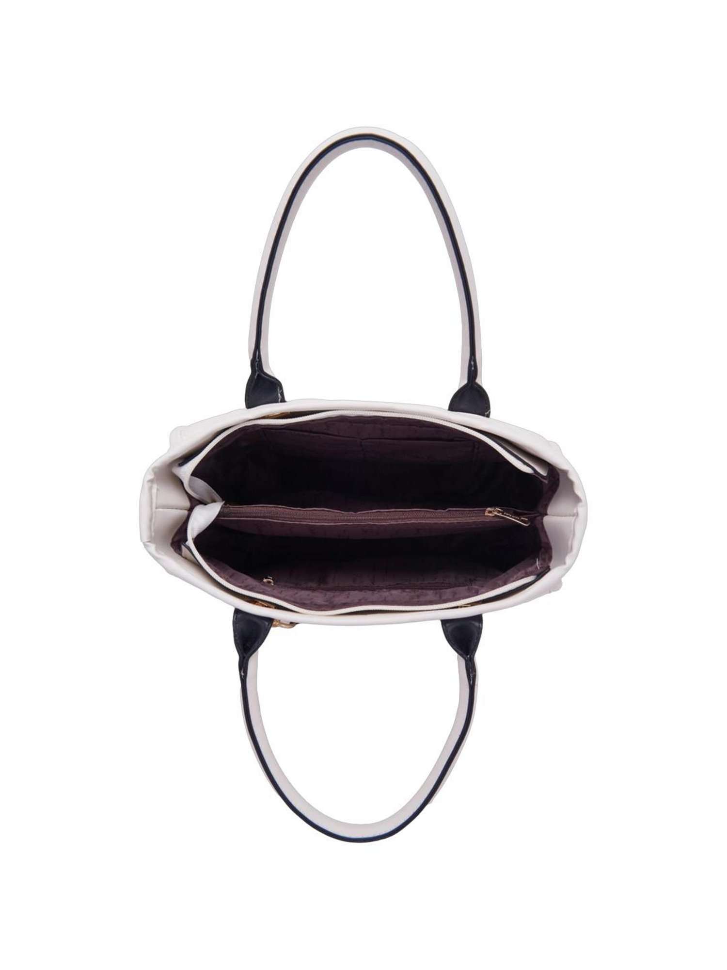 Pierre Cardin White Textured Handbag