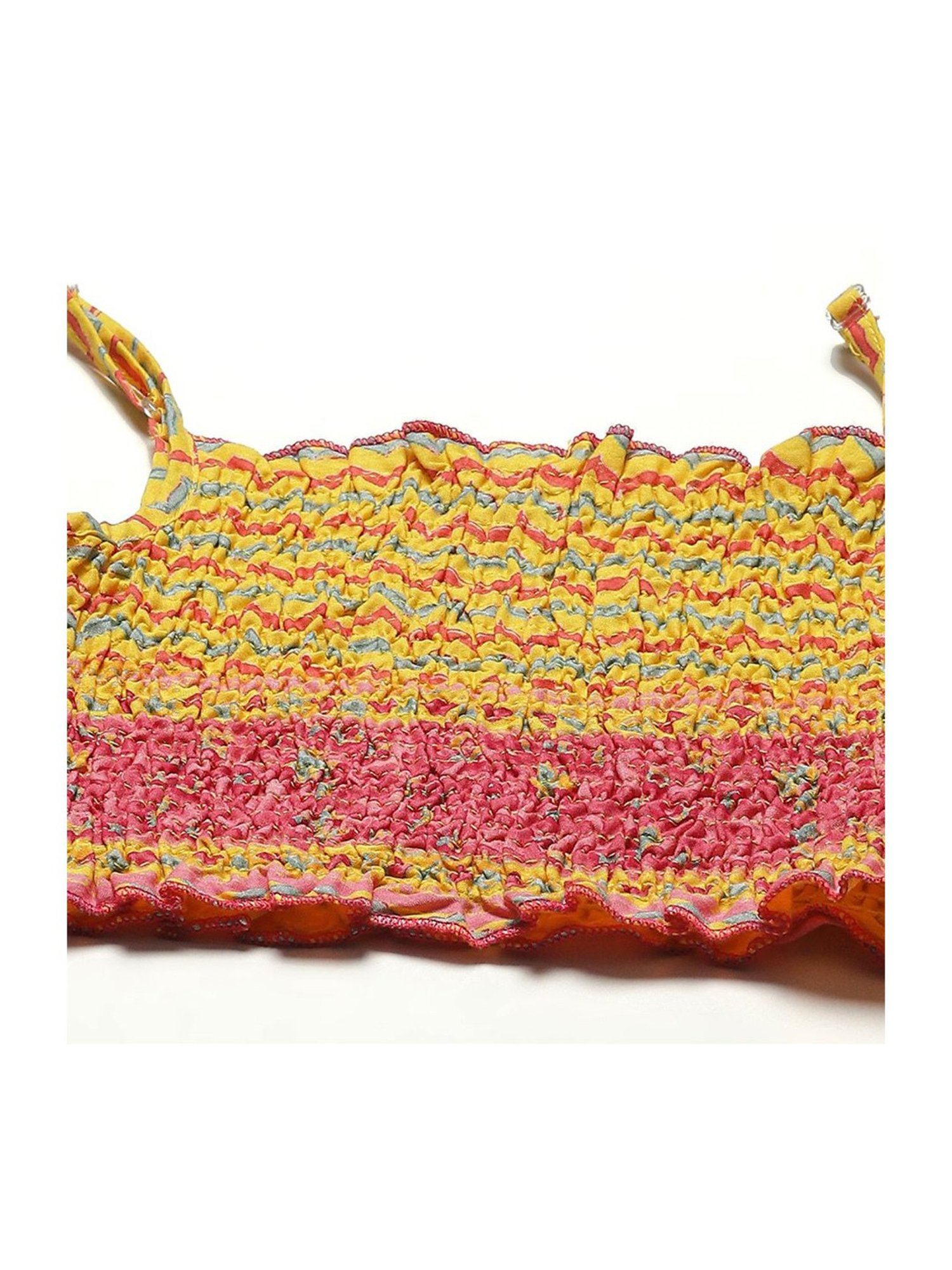 A Little Fable Kids Red & Beige Embellished Lehenga Choli