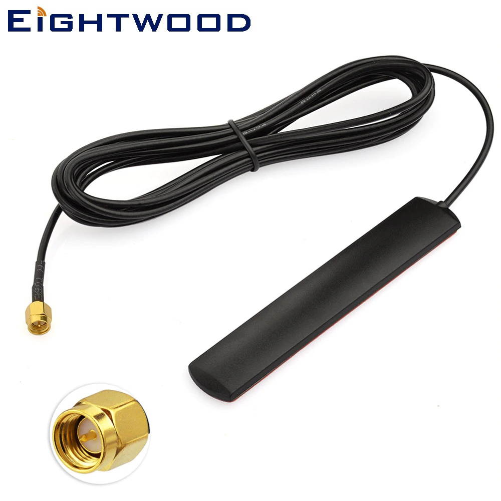 Eightwood 700~2700MHz 4G LTE GSM Antenna Omni Aerial With SMA Plug Male Connector for Car Vehicle Cell Phone Signal Booster