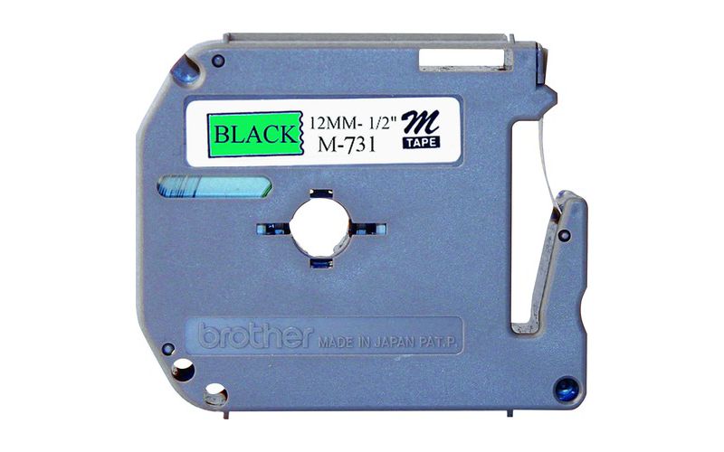 Brother P-touch Nonlaminated M Series Tape Cartridge - 1/2" Width x 26 1/5 ft Length - Rectangle - Direct Thermal - Green - 1 Each