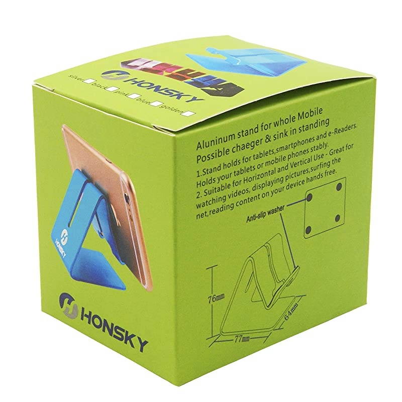 Solid Portable Universal Aluminum Desktop Desk Stand Handsfree Mobile Smart Cell Phone Holder Tablet Display Stand Cellphone Stand Smartphone Mount Cradle Blue