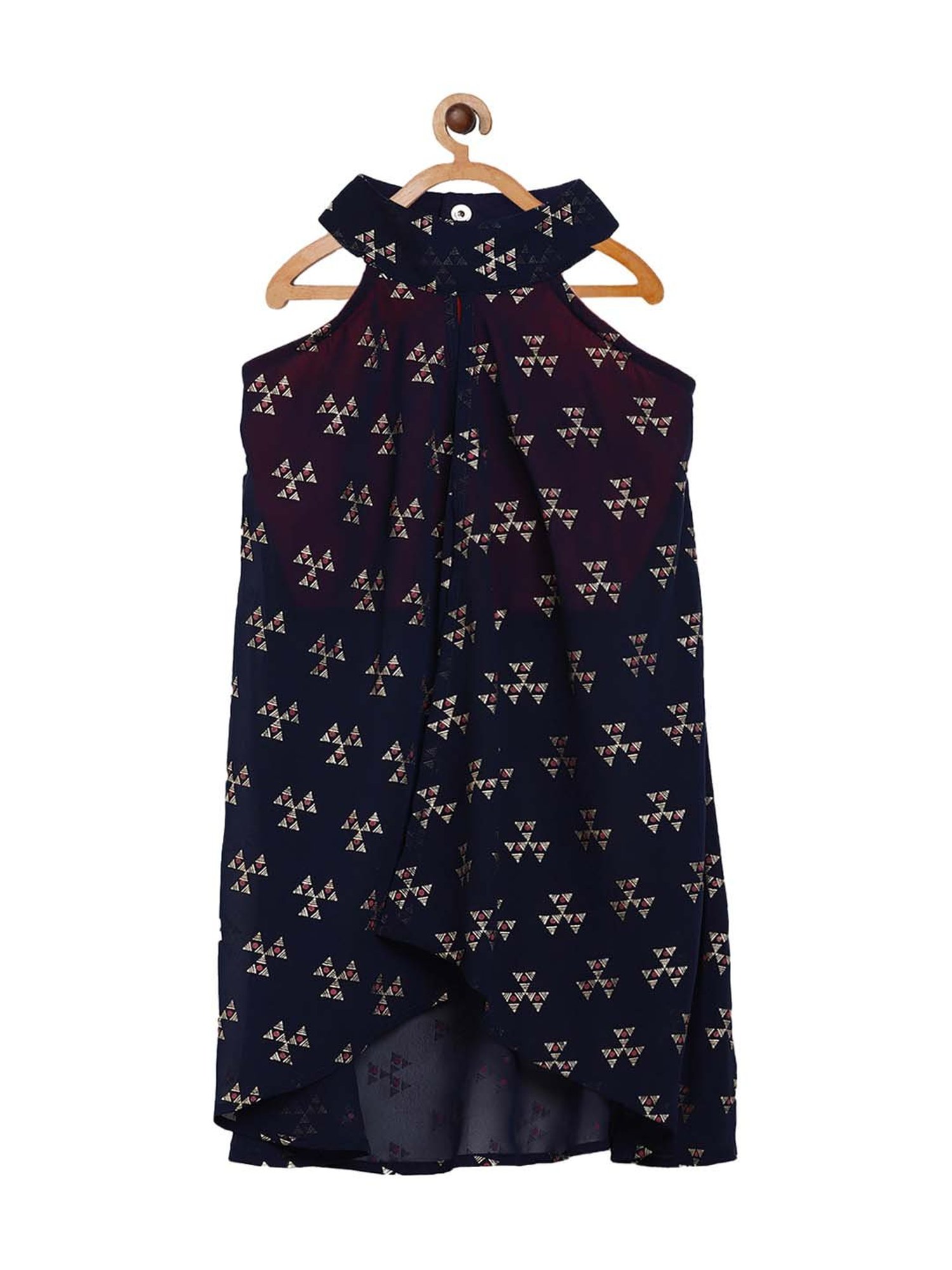 Ahalyaa Kids Navy Printed Kurta & Pants
