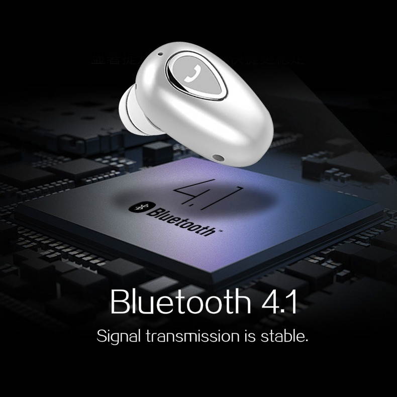 Zgeer Wireless Mini Bluetooth Earphone Earbuds Single Ear Headset with Microphone