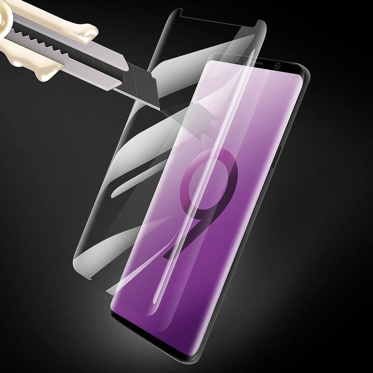 AICase HD 9H Hardness Bubble-Free Film for Samsung Galaxy S9 Clear