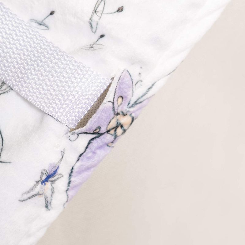 JumpOff Jo Waterproof Fitted Changing Pad Cover - Soft Plush Minky Fabric - Floral Fairy