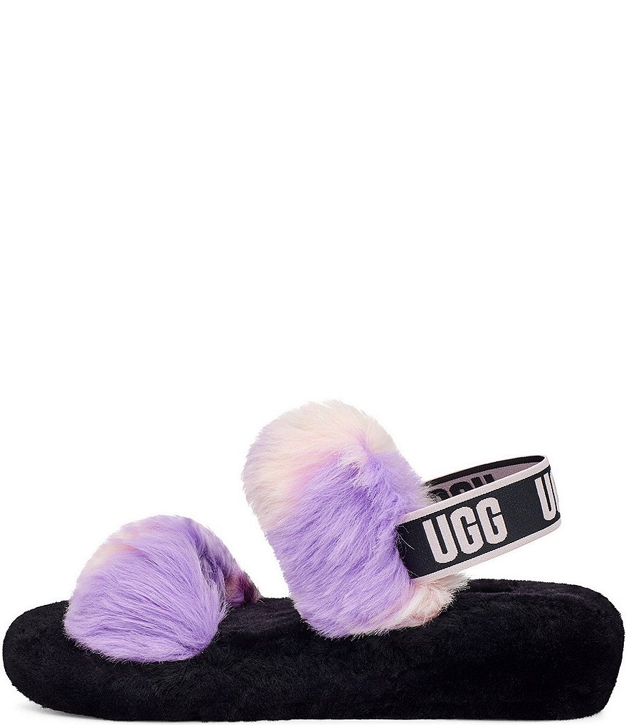UGG&reg; Oh Yeah Tie-Dye Faux Shearling Slides