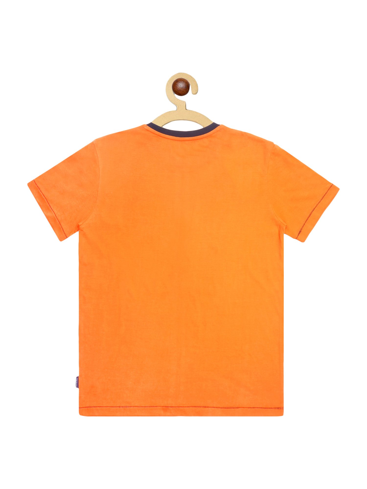 Li'l Tomatoes Kids Orange Cotton Printed T-Shirt