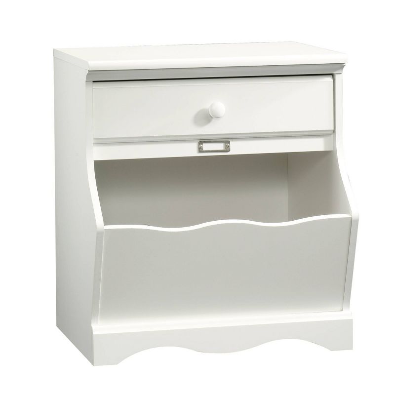 Pogo Nightstand with Storage Bin - Soft White - Sauder