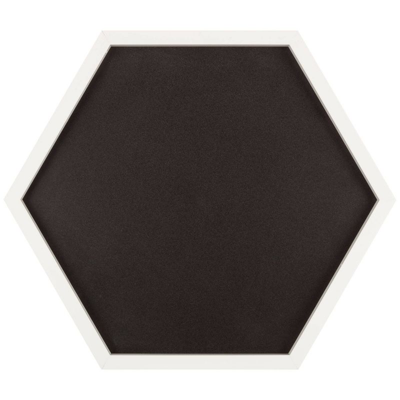 3pc Hexagon Dry Erase Chalkboard/Pinboard Wall Organizer Set White - Gallery Solutions