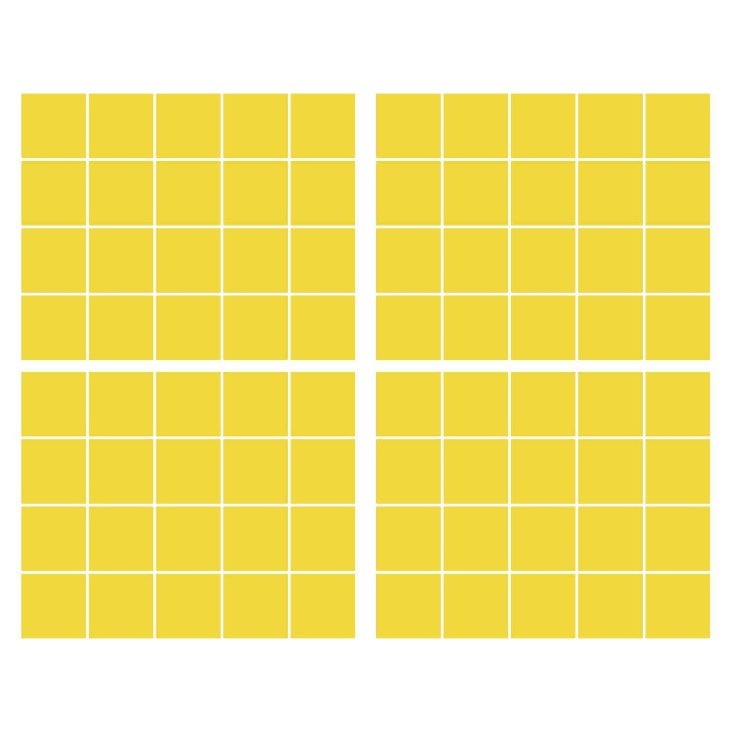 LiteMark 5.5 Inch Golden Yellow Square Decals - Pack of 8