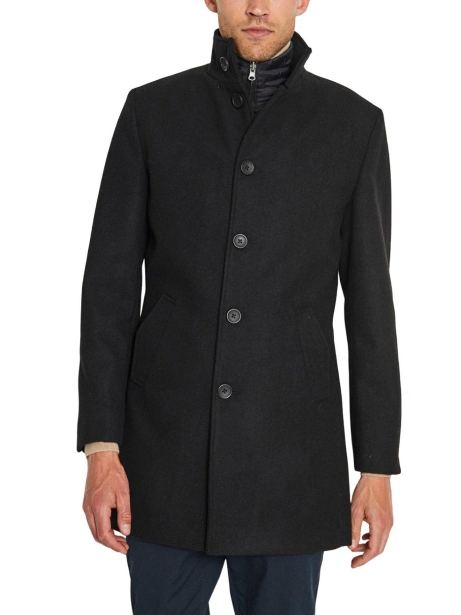 Bruun & Stengade Black Slim Fit Coats