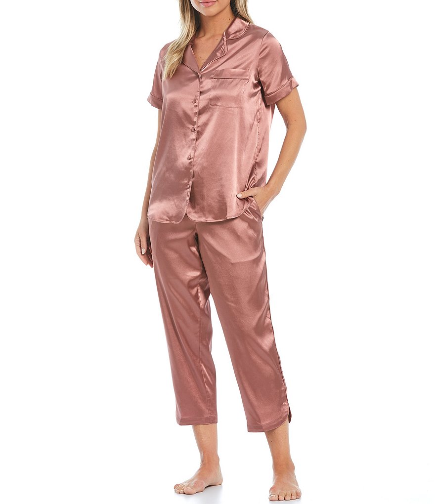 Cabernet Paisley Printed Woven Coordinating Pajama Set