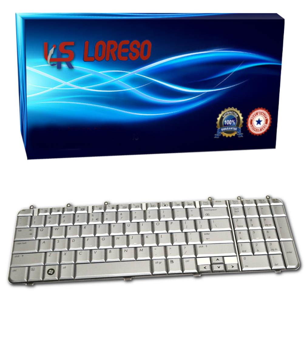 Loreso Compatible Laptop Keyboard Replacement For HP Pavilion DV7-1000 DV7-1100 DV7-1200 506120-001 506121-001 483275-001 LKB-HC27S - Silver/Small Enter key