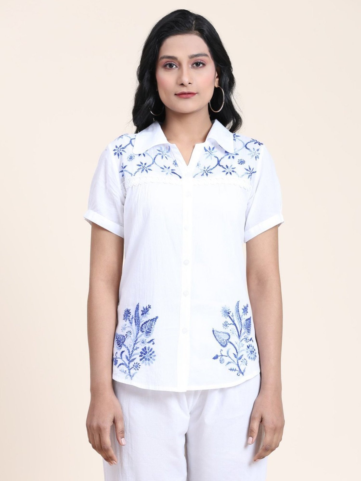 House Of Kari Hand Embroidery Chikankari Shirts