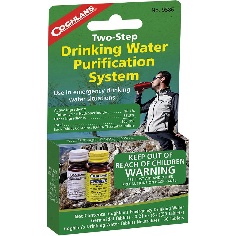 Coghlan's Two-Step Drinking Water Purification System, Camping Emergency Tablets