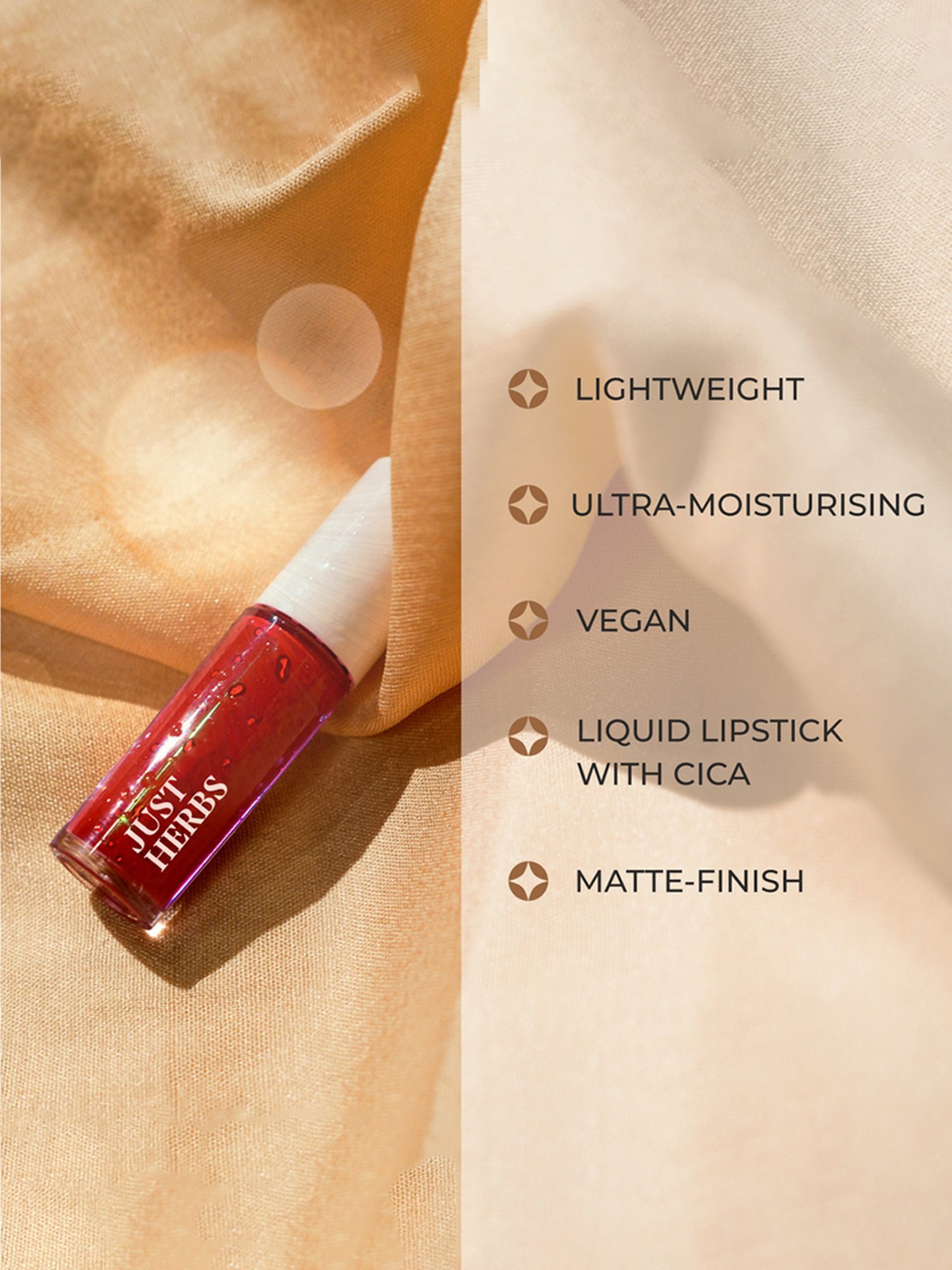 JUST HERBS Herb-Enriched Matte Liquid Lipstick Kit - Nudes + Browns