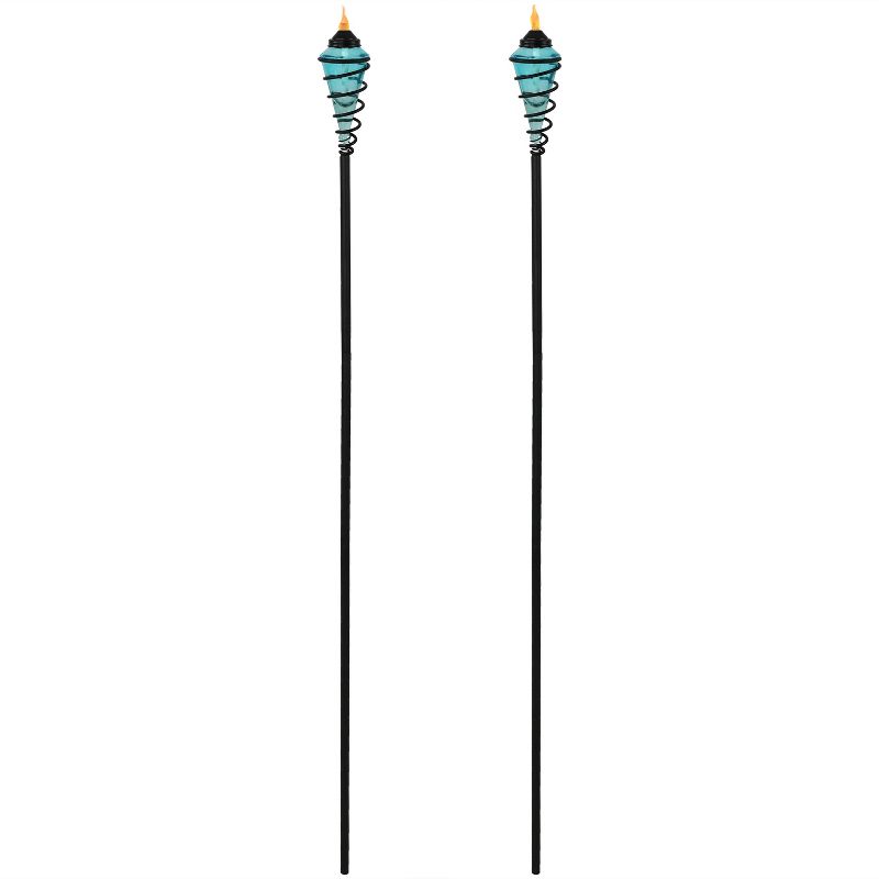 5.5" Petite Lantern Metal Table Torch Black - TIKI