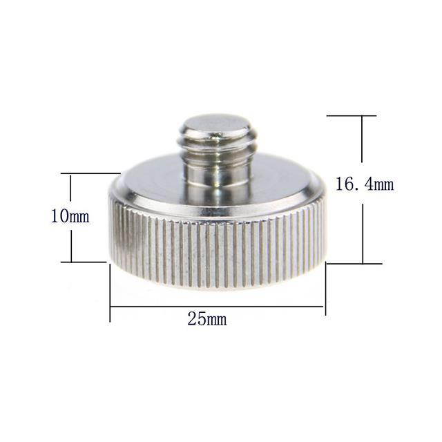 CAMVATE 1/4"-20 Female to 3/8"-16 Male Screw Adapter, 2-Pack #C1045