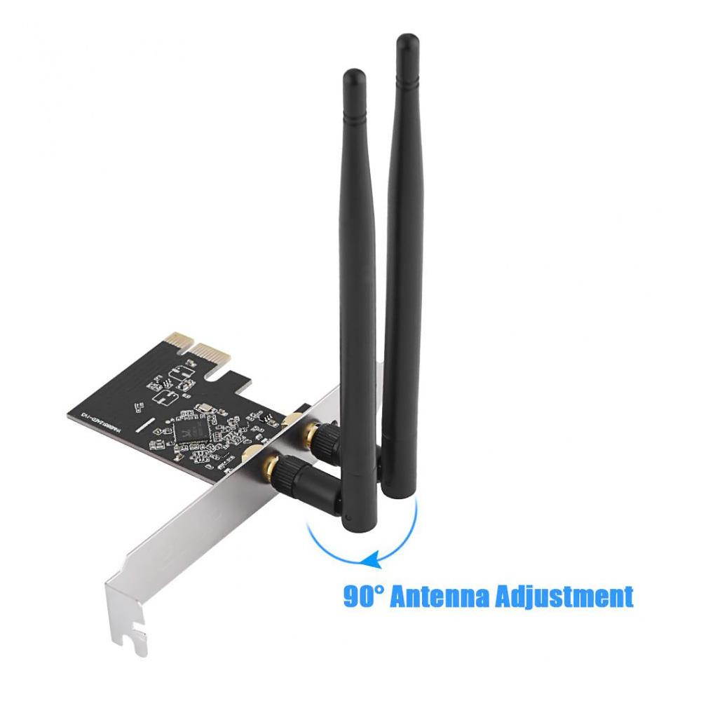 axGear Wireless PCI-E WiFi Card 1300M AC Dual Band Ethernet Network Adapter 2 x Antenna