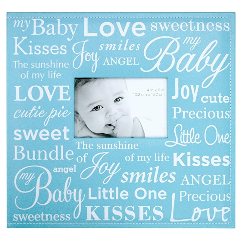 MBI 135x125 Inch Baby Scrapbook Album with 12x12 Inch Pages with Photo Opening Blue 850032