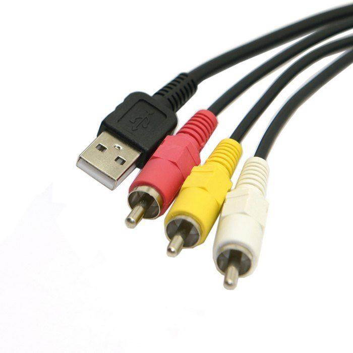 USB AV Cable for Sony VMC-MD2 Cyber-shot DSC-HX1 RCA DSC-H20 DSC-W290 DSC-W220
