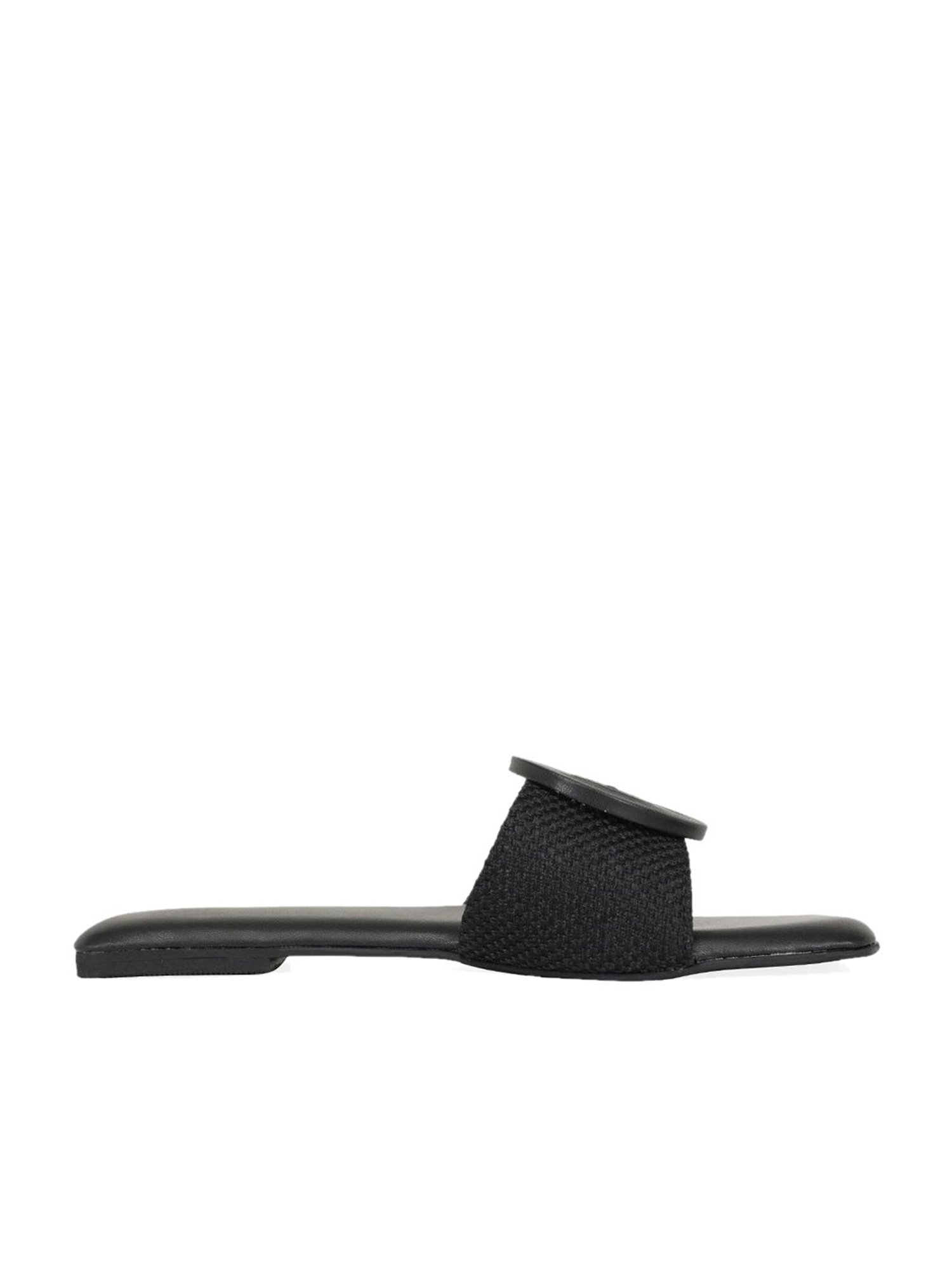 NR by Nidhi Rathi Women's Black Casual Sandals