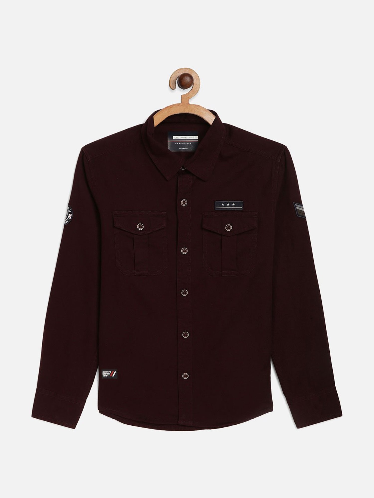 Octave Kids Wine Solid Shirt