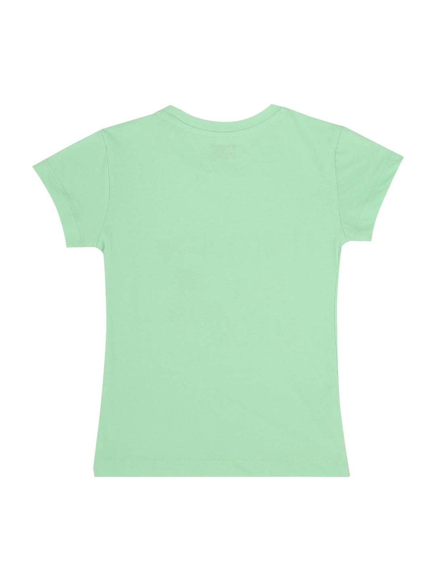 Proteens Kids Green Cotton Printed T-Shirt
