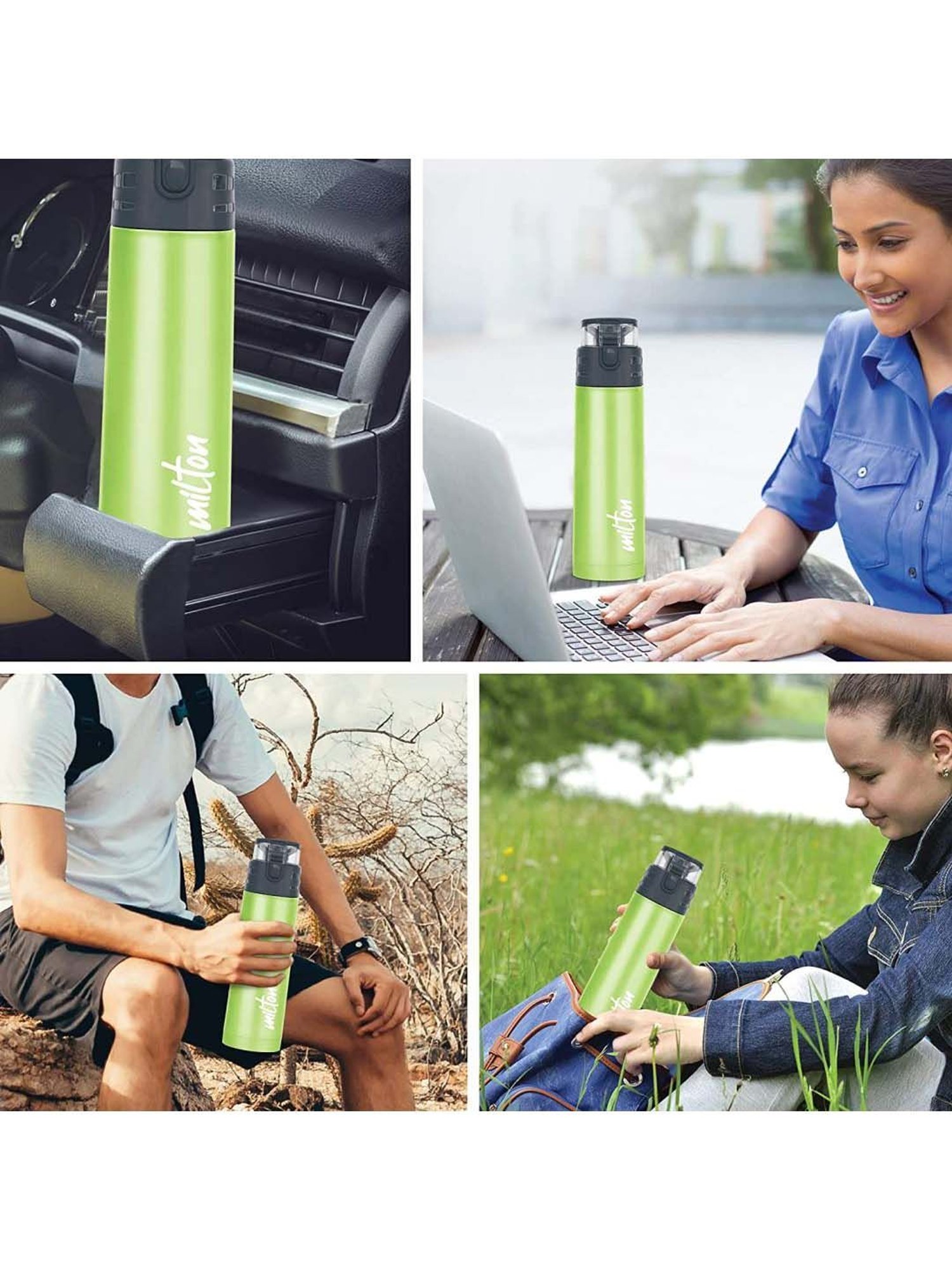 Milton Atlantis 600 Green Thermosteel Insulated Water Bottle (0.5 L)