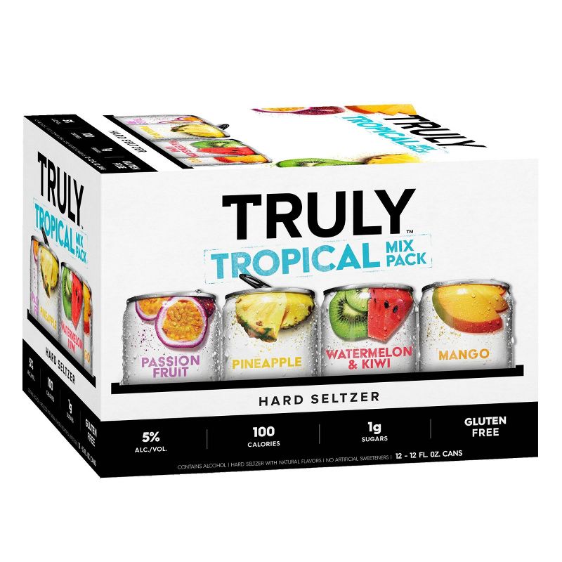 Truly Hard Seltzer Tropical Mix Pack - 12pk/12 fl oz Slim Cans