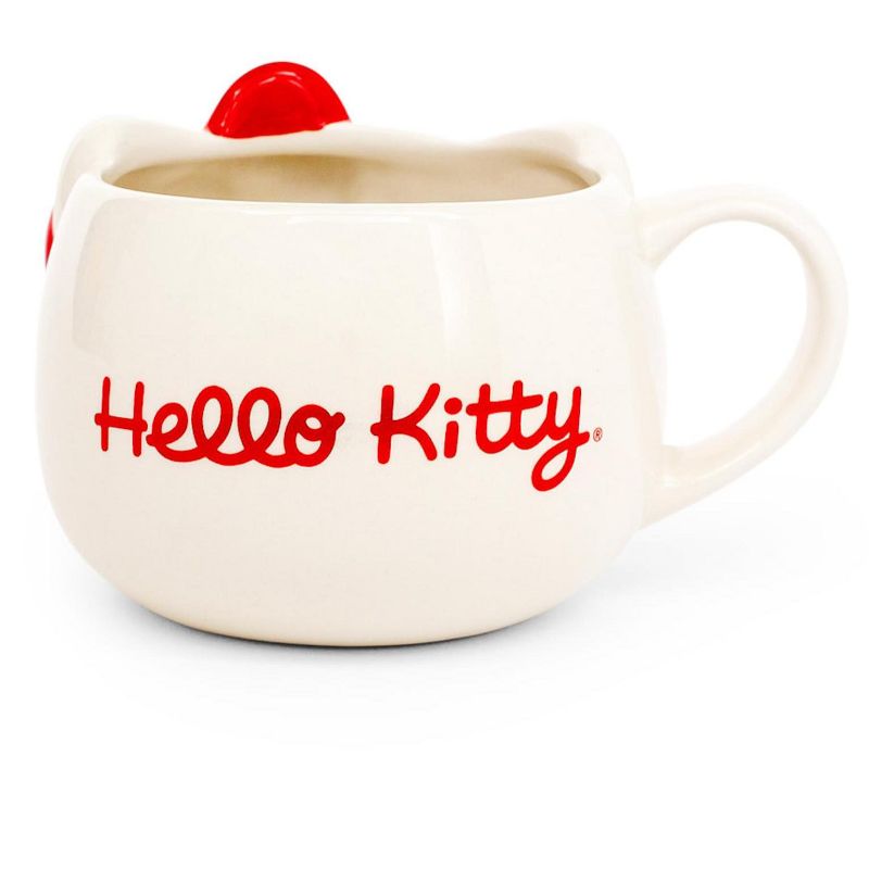 Silver Buffalo Hello Kitty Ceramic 3D Molded Mug | Holds 22 Ounces