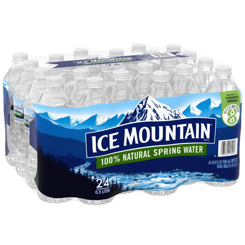 Ice Mountain Brand 100% Natural Spring Water - 24pk/16.9 fl oz Bottles